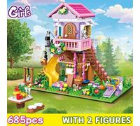 Set di costruzione per la casetta sull'albero - Kit di costruzione per la casa dell'amicizia nella foresta, compatibile con ______, regalo di compleanno o Natale, adatto per regali (685 pezzi) 7652,76