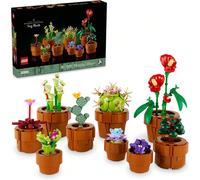 Set di costruzione per piantine iconiche, idea regalo decorazione con cactus per amanti dei fiori, piante carnivore, tropicali e aride, costruisci e esponi, collezione botanica, set di costruzione cre