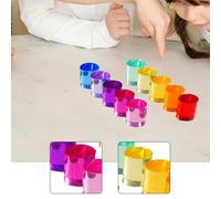 Set di Costruzioni Arcobaleno, Giocattolo Educativo, Gioco Impilabile Colorato,
