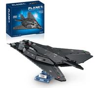 Set di costruzioni F-117A Nighthawk, grande modello di aereo stealth da 50 cm con supporto, kit Nighthawk per appassionati di aerei militari, 1375 pezzi, 14+