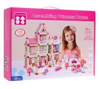 Set di costruzioni in legno per bambini 3+ Casa MEGA Rosa 268 pz