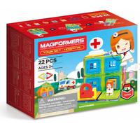 Set di costruzioni magnetiche Città - Ospedale 22 pezzi