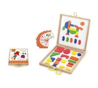Set di costruzioni magnetiche in legno in valigetta, 42 pezzi, 3+