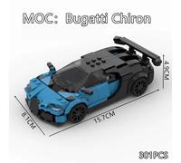 Set di costruzioni per auto sportive Bugatti Chiron MOC - Modello giocattolo di assemblaggio puzzle, regalo decorativo per bambini