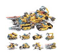 Set di costruzioni QMAN THE LEGEND OF CHARIOT 8 in 1 - macchine da cantiere