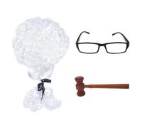 Set di costume da giudice in 3 pezzi per cosplay, costume da dramma teatrale, costume da cosplay, per dramma, festa e spettacoli sul palco