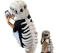 Set di costume realistico da scheletro di dinosauro, copricapo e colonna vertebrale, costume per adulti per Halloween e cosplay (75 cm)