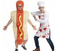 Set di costumi da addio al celibato per adulti per pizza e chef, divertente per addio al celibato, eventi di gruppo, festival e feste di Halloween