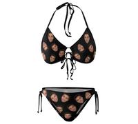 Set di Costumi da Bagno Personalizzati con Facce per Viso da Donna, Set Bikini Personalizzato con Volti, Costume da Bagno Personalizzato in due Pezzi Costumi da Bagno per Le Vacanze in Spiaggia