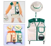 Set di costumi da esploratore per bambini, cappello a gilet, festa di