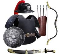 Set di costumi da guerriero cinese antico for, armatura in plastica in stile dinastia Ming, casco, spada, scudo, e frecce for, travestimenti, giochi di ruolo e spettacoli for ragazzi(B)