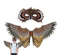 Set Di Costumi Di Gufo Animale, Coperta Del Viso Per Cosplay Di Halloween Accessorio Per Le Prestazioni, Ala Per Uccelli Per, Simulati Costumi Per I Balle