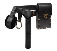 Set di costumi medievali rinascimentali vintage con custodia per dettagli cintura Fodero per spada da guerriero Puntelli per giochi di ruolo LARP di Halloween