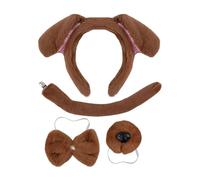 Set di costumi per cani | Orecchie, coda, farfalla e naso | Kit animale regolabile Cosplay | Fascia comoda e morbida, perfetti per travestimenti, carnevale e festa