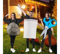 Set di costumi "Sasso Carta Forbici" per Halloween, accessori per