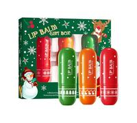 Set di Crema Mani e Balsamo Labbra di Natale, Rossetto Idratante e Cura delle Labbra per Labbra Molto Secche, Piccoli Regali per Calendario dell'Avvento per Donne (3 Rossetti)