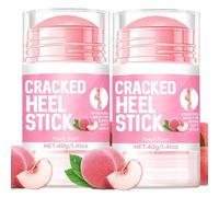 Set di crema per piede anti-cracking profumata di pesca, allevia il balsamo per cuscinetti a crema idratante anti-cracking, idratare profondamente e ammorbidire, riparare la pelle secca secca (2pcs)