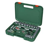 Bosch Set de 57 cliquets 1/4 + 1/2 (pour divers bricolages 55 accessoires couple élevé Softgrip coffret de transport)
