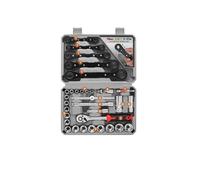 Set di cricchetti con bussola da 3/8" Kit completo di strumenti automobilistici da 32 pezzi in custodia portatile for la riparazione dell'auto