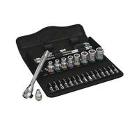 WERA 5004018001 - Set di chiavi a tubo, multi, 1/4'', 28 pezzi, metallo Zyklop