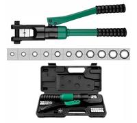 Set di crimpatrici idrauliche, ganasce trattate termicamente, pressione 6/12/13T, corsa 12-20 mm, per applicazioni elettriche e edili
