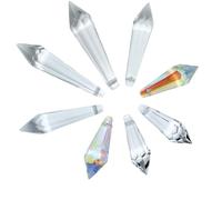 Set di cristalli, 8 pezzi 'Spitzen', dimensioni: 38mm、55mm、63 mm, Cristalli con 30% di Monossido di Piombo, Ideali per Decorazione Domestica e Giardino, Effetto Arcobaleno