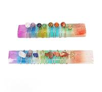Set di Cristalli Curativi con Pietre Chakra, 2 Pietre di Bilanciamento Reiki Per Sollievo dallo Stress Energetico Positivo al Quarzo Irregolare Per La Meditazione