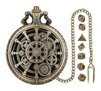 Set di cubi da tasca vintage cubo orologio da tasca cubo vintage cubo orologio da tasca orologio vintage cubo gioco di ruolo - set di in metallo poliedro cassa vintage orologio da tasca cubo per