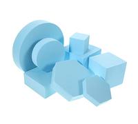 Set di Cubi Geometrici da Foto in Schiuma, 8 Pezzi, Blu Chiaro