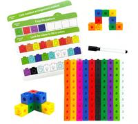 Set di cubi matematici per bambini, giocattoli educativi per l'apprendimento della matematica per bambini in età prescolare e prescolari, blocchi interattivi per il conteggio, strumenti didattici per