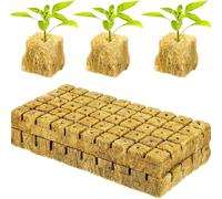 Set di Cubi per Coltivazione Idroponica per Germinazione e Talee, Substrato Traspirante ed Ecologico, Ideale per Piantine, Giardini Interni ed Esterni, Crescita delle Piante (100)
