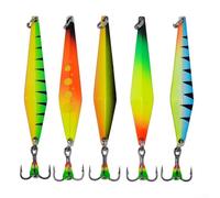 Set di cucchiai da pesca sul ghiaccio da 5 cm 5G con proporzioni ottimizzate progettate per la pesca invernale mirata alla spigola con affondamento liscio e vibrazioni minime