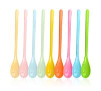 Set Di Cucchiai Di Plastica Da 10 Pezzi, Cucchiai Di Plastica Multicolore, Cucchiai Lunghi Per Uova In Plastica, Cucchiaini Da Caffè In Plastica, Cucchiai Da Gelato In Plastica