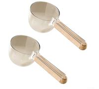 Set di cucchiai dosatori da 19 cm con scala per farina e riso (trasparente) | Scala di misurazione chiara, dosaggio preciso, per farina riso cereali, facile leggibilità, utensile da cucina