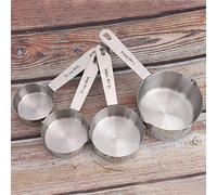 Set di Cucchiai e Tazze per caffè, 4 Pezzi/Set, Set di Tazze Dosatrici Impilabili con Marcature in Scala, Misure di Cottura e Cottura, Tazze per Cucina, Alimenti Secchi o