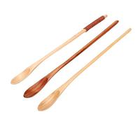 Set di cucchiai in legno 3 pezzi manico lungo kit cucchiaio mescolato per mescolare il tè latte tè cucina cucina materiale in legno 20 cm