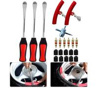 Set di cucchiai per riparazione pneumatici moto, con piastra piatta e protezione per cerchioni, realizzato in acciaio al silicio al manganese e PP per la rimozione e l'installazione dei pneumatici