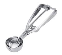 Set di Cucchiaini per Biscotti, Set di 2 Cucchiaini per Gelato con Grilletto, Cucchiaini per Biscotti in Acciaio Inossidabile 18/8 per Dolci, Palette per Biscotti, Gelato, Cupcake, Muffin, (4CM)