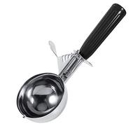 Set di Cucchiaini per Biscotti, Set di Cucchiai per Gelato, Piatti di Dimensioni Multiple e Colori, Cucchiaio per Cupcake in Acciaio Inossidabile, Cucchiaio per Gelato in Metallo Lavabile(4.7CM-Nero)