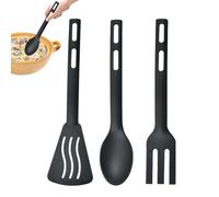 Set di cucchiaino e spatola da cucina resistenti al calore - 446 °F | gadget da cucina essenziali set di utensili da cucina durevoli con forchetta da viaggio