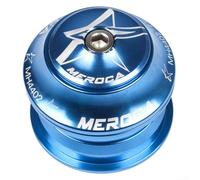 Set di cuffie per bicicletta da 44 mm, con coppa integrata per forcella dritta da 28,6 mm, in lega di alluminio CNC con cuscinetti sigillati, per mountain bike e parti di bici (blu)