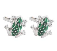 Set di Cufflinks da Uomo Rana Verde, Lega, Eleganti per Camicia | Stile Moda, Facili da Indossare, per Concerti e Festival, Idea Regalo per Amici
