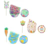 Set Di Cupcake Di Pasqua 24 Pirottini E 24 Decorazioni Design Casuale