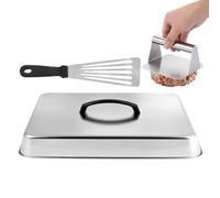 Set di cupole rettangolari per cottura a vapore, 28 x 22 cm, kit combinato di spatole per carne, da cucina professionali, per cucina domestica, piano cottura, ristorante, piastra per