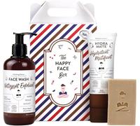 Monsieur BARBIER - Cofanetto per la cura degli uomini, francese, naturale e vegano, viso e pelle, crema idratante opacizzante, detergente esfoliante e sapone surgras Rhassoul | Kit regalo bellezza