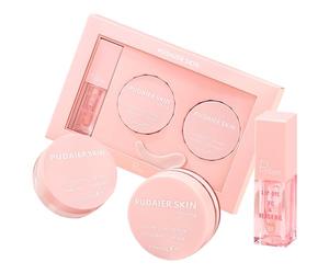 Set di cura per le labbra, MKNZOME Set di balsamo labbra e scrub labbra Maschera per labbra Scrub labbra Maschera per labbra Cura delle labbra per giorno e notte, Ridurre le linee delle labbra e le