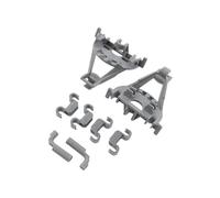 Set di cuscinetti di fissaggio per cestello lavastoviglie compatibile con Bosch, Siemens, Balay, Gorenje, Constructa, Neff, set di clip di supporto per cestello lavastoviglie - codice originale