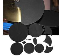 Set di Cuscinetti di Pratica del Tamburo Akozon 14 Pezzi - Materiale EBR Tamburo Mute PASS per Pratica Silenziosa - Silenziatore del e Muto