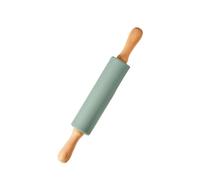 Set di cuscinetti for impastare in silicone for la casa, mattarello for uso domestico, grande strumento cottura con fondo antiaderente antiscivolo spessore(Rolling pin green)