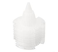 Set di cuscinetti in rete di drenaggio per vasi da fiori a forma di cono in PP, tappetino a griglia inferiore traspirante per vasi, guarnizione riutilizzabile per fori con stabilità ad ala fissa (10